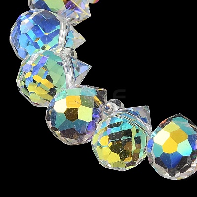 Electroplate Glass Beads Strands EGLA-D030-17T-1