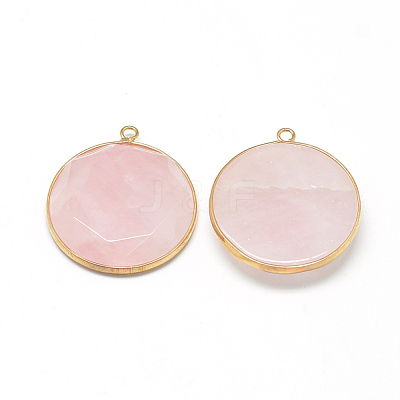 Natural Rose Quartz Pendants G-Q967-03-1