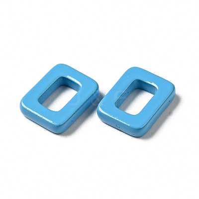 Spray Painted 201 Stainless Steel Linking Rings STAS-G304-06B-1