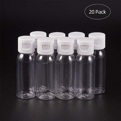Transparent Flip Cap Round Shoulder Plastic Bottle MRMJ-BC0001-56-1