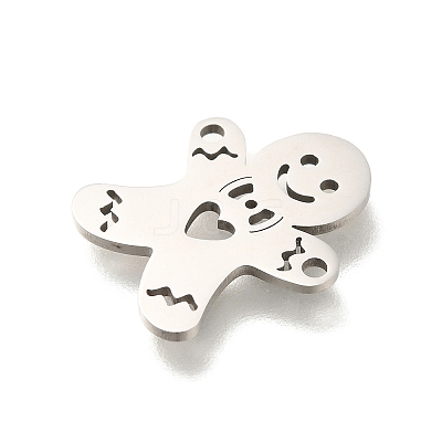 201 Stainless Steel Laser Cut Connector Charms X-STAS-R132-10P-1