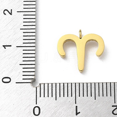 Ion Plating(IP) 304 Stainless Steel Micro Pave Cubic Zirconia Charms STAS-Z107-09G-02-1