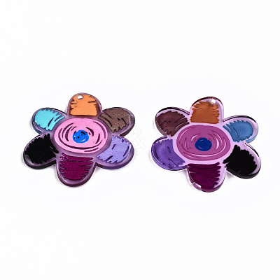Transparent Acrylic Pendants KY-T022-35-1