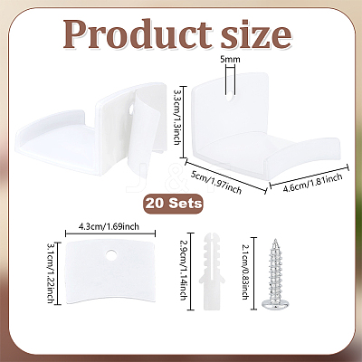 ABS Baseball Cap Hook FIND-WH0173-493B-1