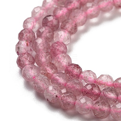 Natural Strawberry Quartz Beads Strands G-G140-A03-03-1