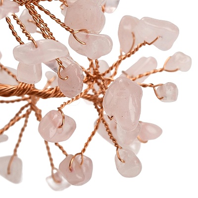 Natural Rose Quartz Chips Tree of Life Display Decorations GG-CBACC2B-01B-1