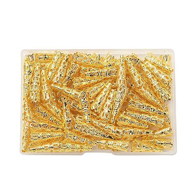 100Pcs Iron Filigree Bead Cones IFIN-YW0003-13-1