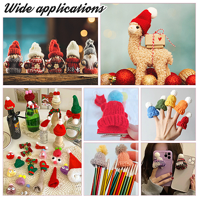 60Pcs 2 Style Handmade Wool Woven Hat Decoration AJEW-NB0005-60-1