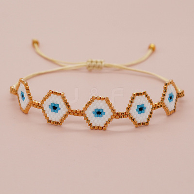 Handmade Glass Seed Bead Braided Bead Bracelets YX9052-2-1