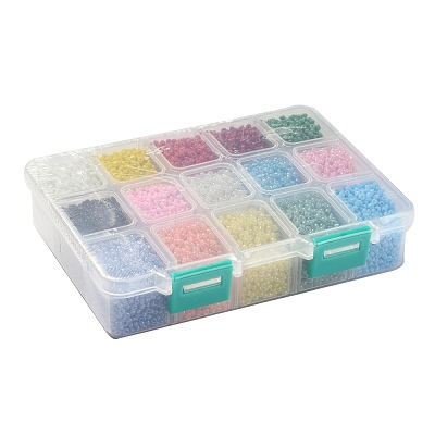 375G 15 Colors Glass Seed Beads SEED-JP0004-02-2mm-1