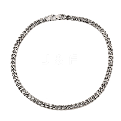 Non-Tarnish 304 Stainless Steel Cuban Link Chain Necklaces Hand Polished NJEW-D050-01C-P-1