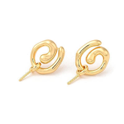Vortex Brass Stud Earring Findings KK-M270-30G-1