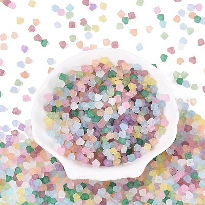 FGB Frosted Transparent Glass Seed Beads SEED-N013-03A-1