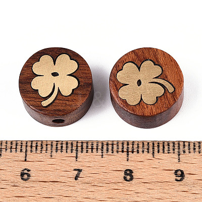 Natural Sandalwood Mala and Brass Finding Beads WOOD-T032-33D-1