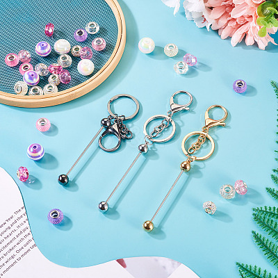 DIY Beadable Keychain Making Kit DIY-TA0006-48-1