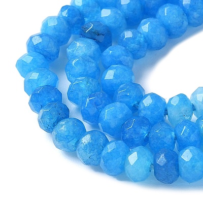 Dyed Natural Malaysia Jade Rondelle Beads Strands X-G-E316-2x4mm-58-1