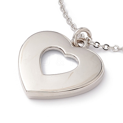 Sublimation Blank Aluminum Pendant Necklace LS-NJEW-E020-01P-02-1