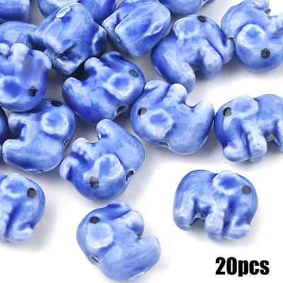 20Pcs Handmade Porcelain Beads PORC-YW0001-71B-1