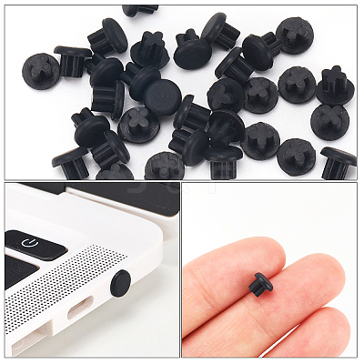 100Pcs Silicone Mobile Anti-Dust Plugs AJEW-CN0007-53-1