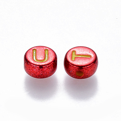 Plating Acrylic Beads X-MACR-T038-02-1