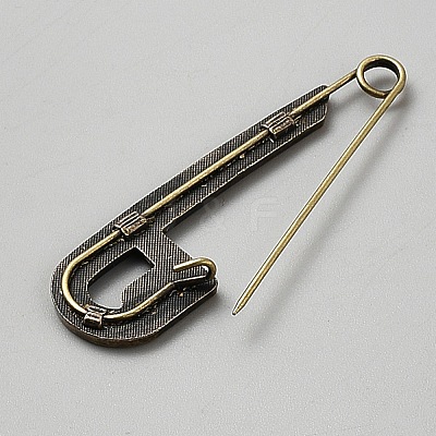Zinc Alloy Safety Pins JEWB-WH0030-78D-1