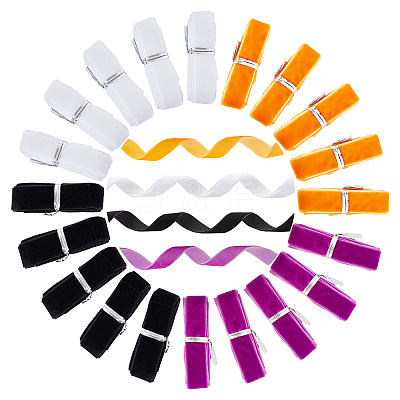 Halloween Theme 20 Bundles 4 Colors Single Face Velvet Ribbon OCOR-CA0001-05-1