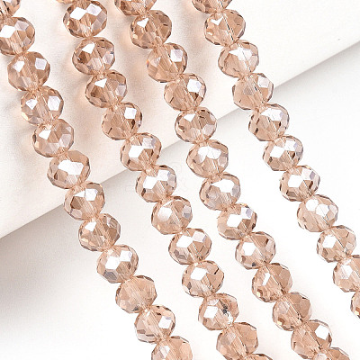 Electroplate Glass Beads Strands EGLA-A034-T6mm-A29-1