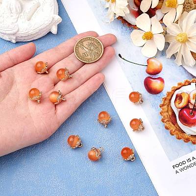10Pcs Gemstone Charm Pendant Crystal Quartz Healing Natural Stone Pendants Buckle for Jewelry Necklace Earring Making Cra JX599C-1