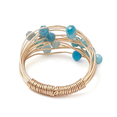 Natural Gemstone Finger Rings RJEW-TA00221-1