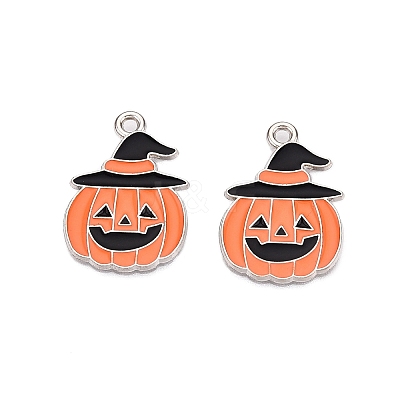 Halloween Theme Alloy Enamel Pendants ENAM-T020-08A-1