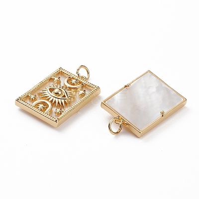 Natural Shell Pendants LS-KK-C100-01G-1