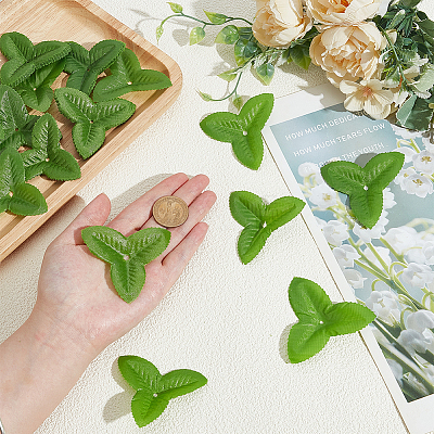 Cloth Artificial Rose Leaf AJEW-WH0270-951B-1