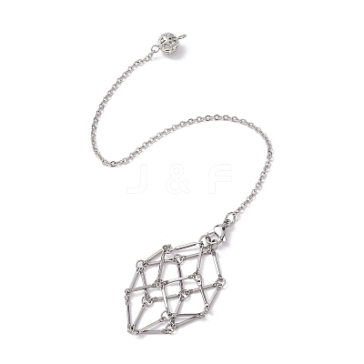 Tarnish Resistant 201 Stainless Steel Pouch Dowsing Pendulums PALLOY-JF02505-03-1
