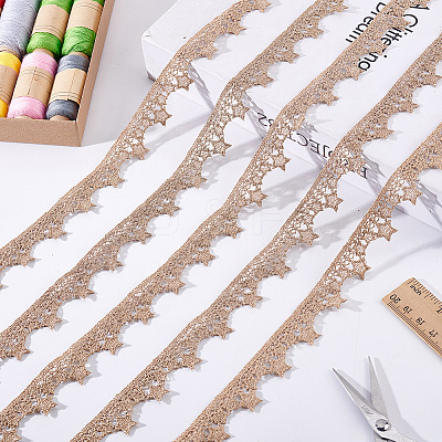 10 Yards Polyester Lace Ribbon OCOR-ME0001-05-1