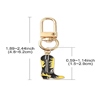 Cowboy Theme Alloy Enamel Pendant Decorations HJEW-YW00022-01-1