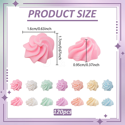 120Pcs Resin Cabochons MRMJ-GA0001-30-1