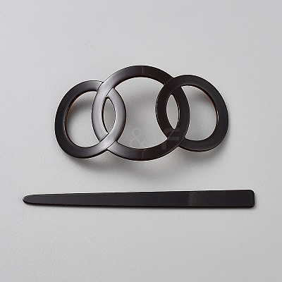 Cellulose Acetate(Resin) Hair Forks OHAR-WH0011-51B-1