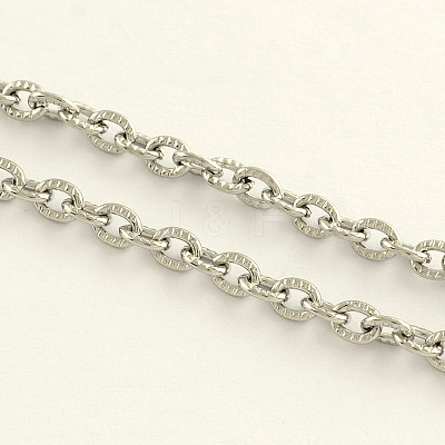 Tarnish Resistant 304 Stainless Steel Cable Chains X-CHS-R009-03-1