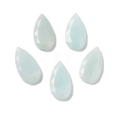 Natural Flower Amazonite Faceted Pendants G-D082-01H-1