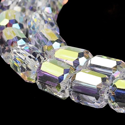Electroplate Glass Beads Strands EGLA-D030-19Q-1