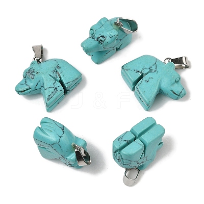 Synthetic Turquoise Pendants G-B127-02P-07-1