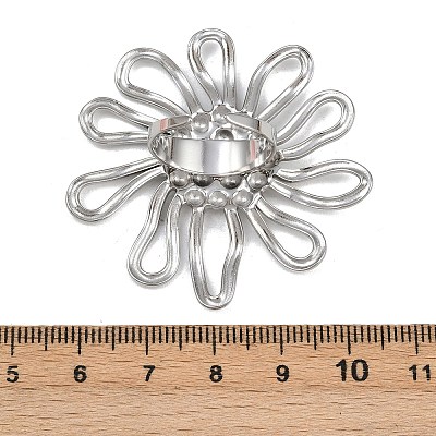 304 Stainless Steel Cuff Rings for Women RJEW-L133-01P-1