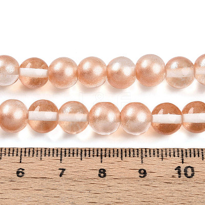 Baking Paint Transparent Glass Beads X1-DGLA-N011-8mm-04-1