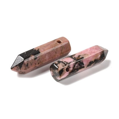 Natural Rhodonite Pointed Pendants G-D460-01S-1