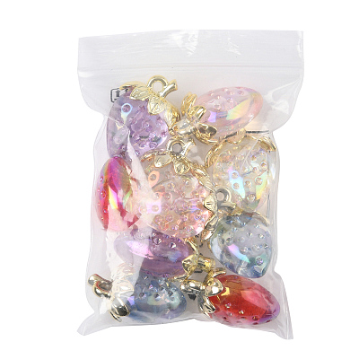 10Pcs 5 Styles Transparent Acrylic Pendants MACR-FS0002-09-1
