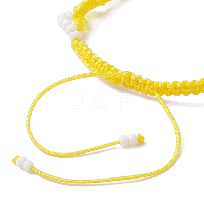 Glass Seed Beads Braided Beaded Bracelets for Women BJEW-MZ00215-05-1