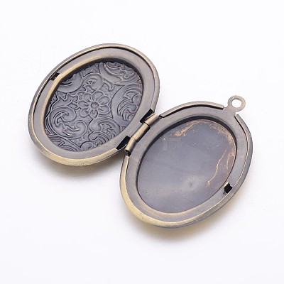 Brass Locket Pendants ECF133-1AB-1