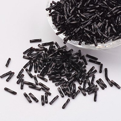 Glass Twisted Bugle Beads SEED-E002-6mm-849-1