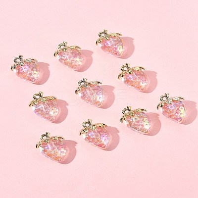 10Pcs Transparent Acrylic Pendants MACR-FS0002-08B-1