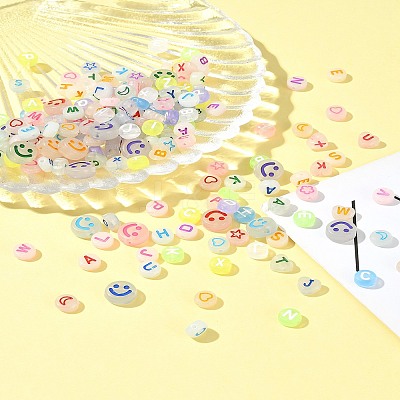 200Pcs Acrylic Beads FACR-FS0001-03-1